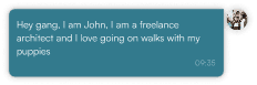 Second chat message